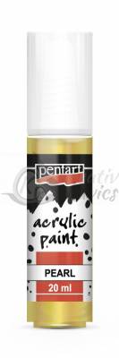 Gyöngyház akrilfesték 20 ml sárga