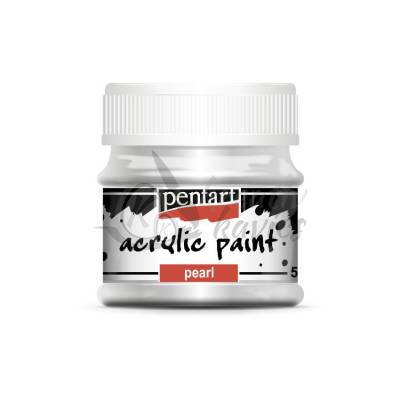 Gyöngyház akrilfesték 50 ml ezüst