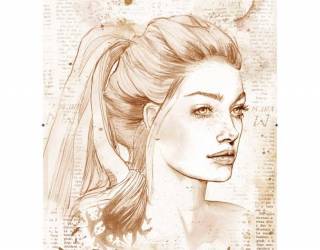 Dekupázs rizspapír A3 csom. - Hölgy