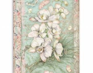 Dekupázs rizspapír A4 csom. - Fehér orchidea