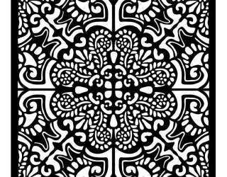 Stencil TD méret 18x18 cm/ 0,5 mm - Cement minta 2