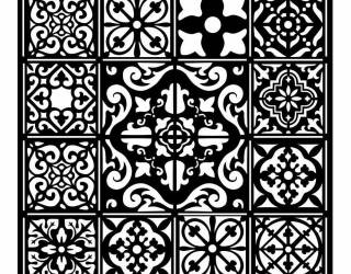 Stencil TD méret 18x18 cm/ 0,5mm - Cement minta