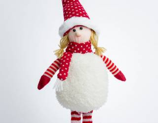 Textil lány manó figura