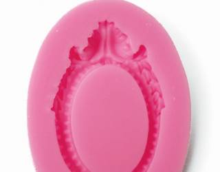 Szilikon nyomóforma, lágy - Medál 8,2x5,6x1,2 cm