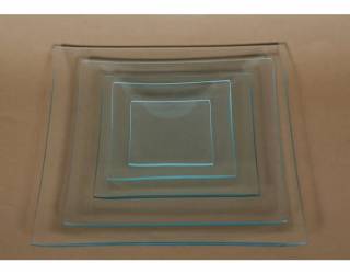 Üvegtál négyszögletes 15x15 cm-es