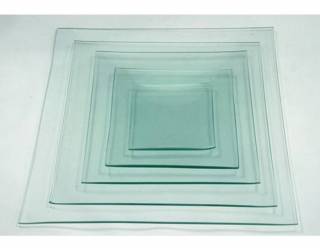 Üvegtál négyszögletes 20x20 cm-es