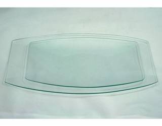 Üvegtál íves téglalap 40x20 cm-es
