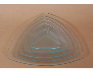 Üvegtál háromszög 13x13 cm-es