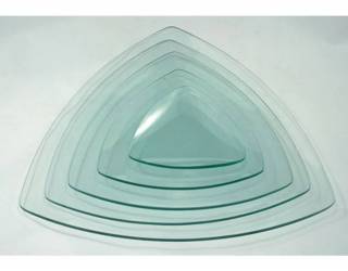 Üvegtál háromszög 33X33 cm-es 