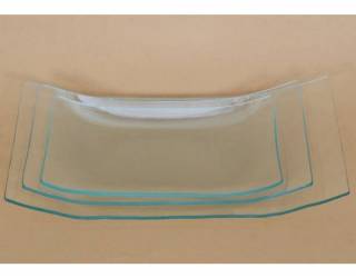 Üvegtál hajlított 24,2X14,8X3,5 cm-es