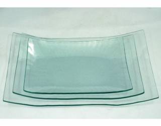 Üvegtál hajlított 33,2X19,5X5,2 cm-es