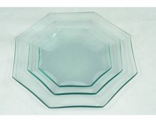 Üvegtál nyolcszögletű 18 cm-es