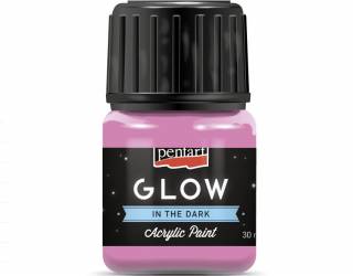 GLOW sötétben világító akrilfesték 30 ml pink