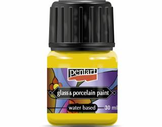 Üveg és porcelánfesték 30 ml sárga