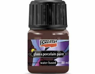 Üveg és porcelánfesték 30 ml barna
