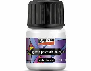 Üveg és porcelánfesték 30 ml fehér