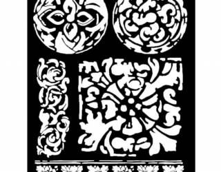 Stencil TD méret 20x25 cm/ 0,5 mm - Majolika minta