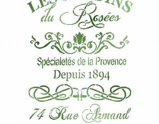 Stencil G méret 21x29,7 cm -Le jardins du Rosées