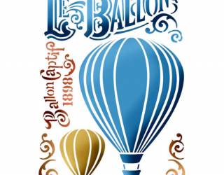 Stencil G méret 21x29,7 cm -Légballon