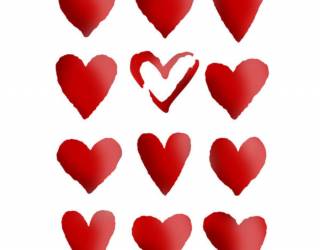 Stencil G méret 21x29,7 cm - Szivek