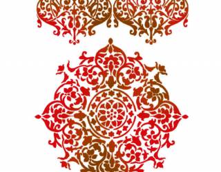 Stencil G méret 21x29,7 cm -Csipke közép és bordűr