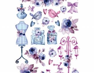 Dekupázs rizspapír A4 csom. - Manöken és egyebek vízfestékkel