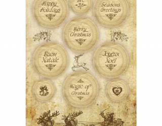 Dekupázs rizspapír A4 csom. - Karácsonyi üdvözlet