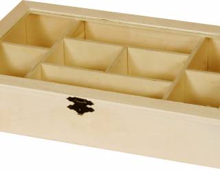 Tárolódoboz, 8 rekeszes, átlátszó tetős 30 x 19 x 5,5 cm