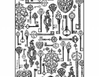 Dekupázs rizspapír A4 csom. - Kulcsok