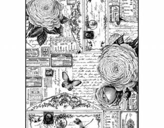 Dekupázs rizspapír A4 csom. - Hortenzia és lepke