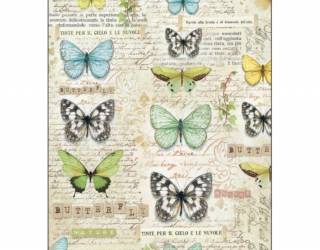 Dekupázs rizspapír A4 csom. - Lepkék