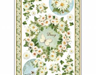 Dekupázs rizspapír A4 csom. - Margaréták