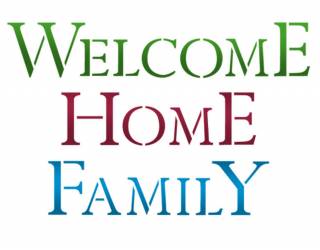 Stencil G méret 21x29,7 cm - Welcome Home Family