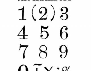 Akril pecsételő 7 x 11 cm Numbers