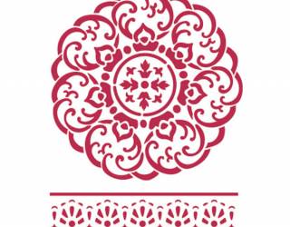 Stencil G méret 21x29,7 cm Lace and side