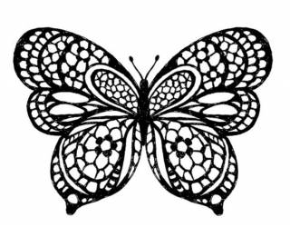 Akril pecsételő 10 x 10 cm - Butterfly