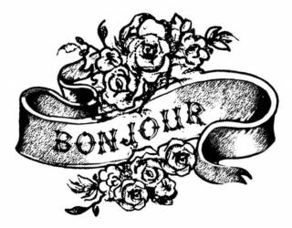 Akril pecsételő 5 x 7 cm - Bonjour