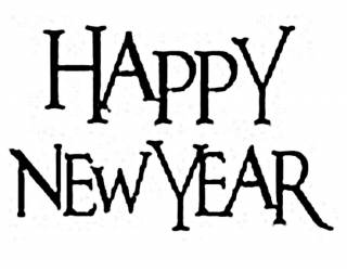 Akril pecsételő 5 x 7 cm - Happy New Year