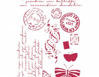 Stencil G méret cm. 21x29,7 Post cards