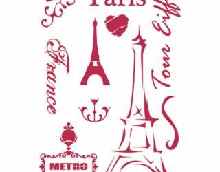 Stencil G méret cm. 21x29,7 Paris