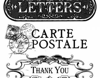 Akril pecsételő 10 x 10 cm Post card