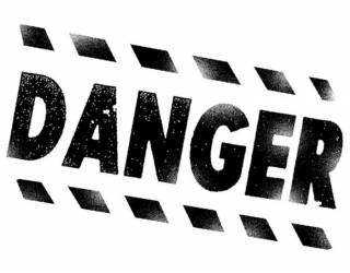 Akril pecsételő 5 x 7 cm Danger