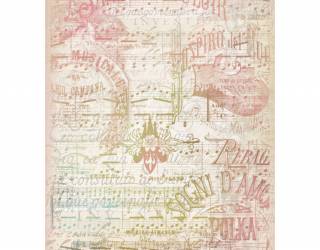 Dekupázs rizspapír A4 - Vintage kotta