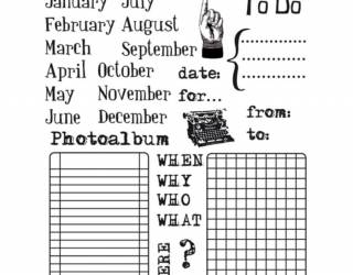 Akril pecsételő 14 x 18 cm - naptár