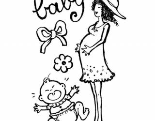 Akril pecsételő 7 x 11 cm - baby