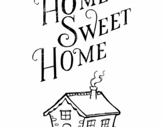 Akril pecsételő 5 x 7 cm - HOME SWEET HOME