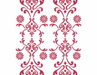 Stencil G méret 21x29,7 cm - tapéta minta