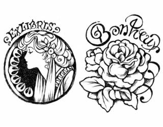 Akril pecsételő 7 x 11 cm Mucha