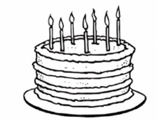 Akril pecsételő 5 x 7 cm Születésnapi torta