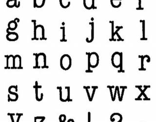 30 vékony pecsételő - Italics - kicsi méret cm. 0,5